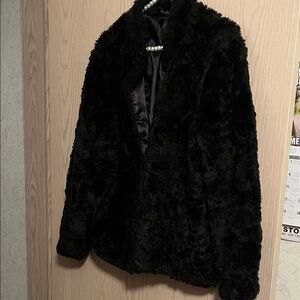 H&M Black Teddy Jacket